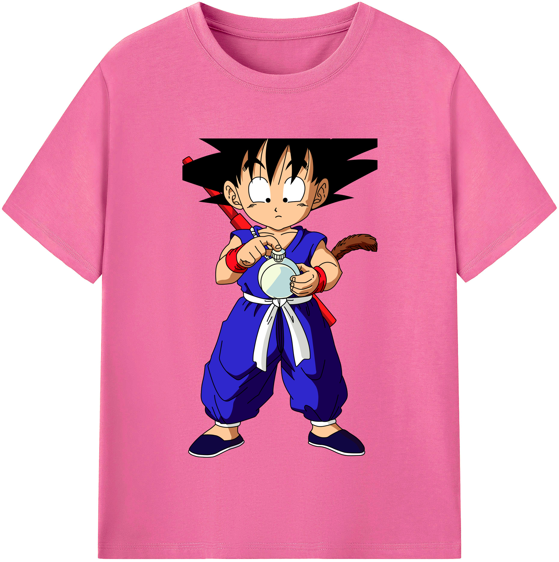 （画像用） ドラゴンボール 孫悟空（そん ごくう）Son Goku カカロット DRAGON BALL Kakarotto レディースカジュアルプリントTシャツ（綿100％）